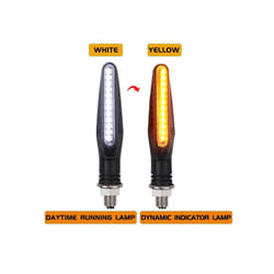 2PCS Motorcycle Turn Signal Light E11 Mark Built Relay 335SMD Turn Signals - 2PCS White to Yellow