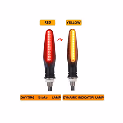 2PCS Motorcycle Turn Signal Light E11 Mark Built Relay 335SMD Turn Signals - 2PCS Red to Yellow