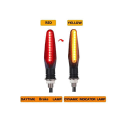 2PCS Motorcycle Turn Signal Light E11 Mark Built Relay 335SMD Turn Signals - 2PCS Red to Yellow