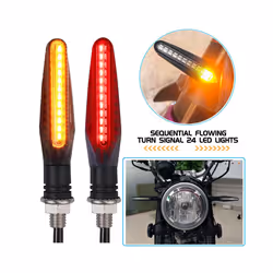 2PCS Motorcycle Turn Signal Light E11 Mark Built Relay 335SMD Turn Signals - 2PCS Red to Yellow