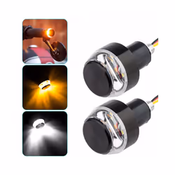 12V CNC Turn Signals Light Motorcycle LED Handle Bar End Blinker for Moto - 1piece