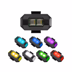 Mini Wireless Flashing LED Light Motorcycle Bike Warning Strobe Aircraft - 7 colors
