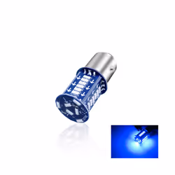 Motorcycle Brake Light Bulb 1157 Strobe LED Tail Stop Light Flash Reversing - Blue