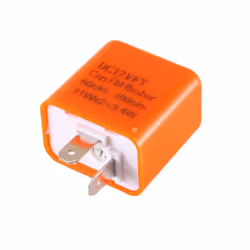 12V 2 Pin Motorcycle Blinker Adjustable LED Flasher Relay Turn Signal - Orange