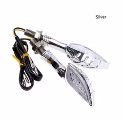 1 Piece 12 LED Turn SignalMotorcycle Turn Signals Light LED Tail Lights - Silver