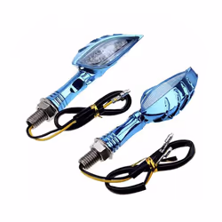 1 Piece 12 LED Turn SignalMotorcycle Turn Signals Light LED Tail Lights - Silver