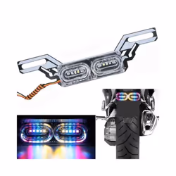 Motorcycle DRL Strobe Brake Lamp LED Flash Stop Light Flow RGB Colorful - Colorful Lights