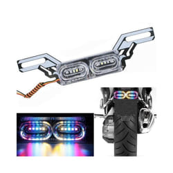 Motorcycle DRL Strobe Brake Lamp LED Flash Stop Light Flow RGB Colorful - Colorful Lights