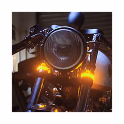 Universal LED Motorcycle Turn Signal Light & DRL Amber White Moto Flasher - 1Pc