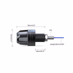 2Pcs 12V Motorcycle LED Handlebar End Turn Signal Light Flasher Handle - Blue