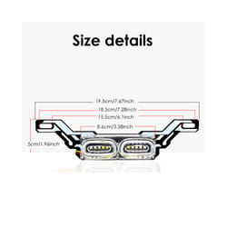 Motorcycle DRL Strobe brake Lamp LED Flash Stop Light flow RGB colorful - MULTI