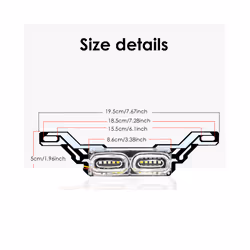 Motorcycle DRL Strobe brake Lamp LED Flash Stop Light flow RGB colorful - MULTI