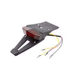 Motorcycle Rear Fender Tail Light Dirt Bike LED Taillight Brake Stop License - red
