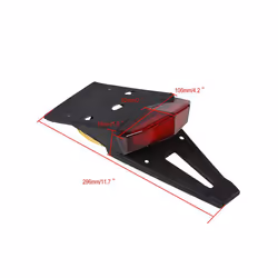 Motorcycle Rear Fender Tail Light Dirt Bike LED Taillight Brake Stop License - red