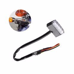 Mini Motorcycle Tail Light Motorcycle Rear Brake LED License Plate Lights - 1Pc