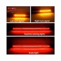 Flexible LED Light Strip with Tail Brake Stop Turn Signal Lights  Red - 1PCS