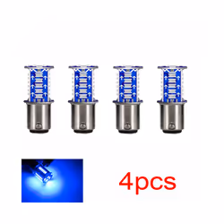 Motorcycle Brake Light LED Bulb Flasher 12V Flashing Turn Indicator Brake - 4pcs blue
