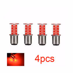 Motorcycle Brake Light LED Bulb Flasher 12V Flashing Turn Indicator Brake - 4pcs red