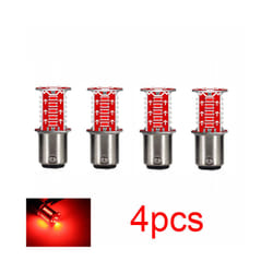 Motorcycle Brake Light LED Bulb Flasher 12V Flashing Turn Indicator Brake - 4pcs red