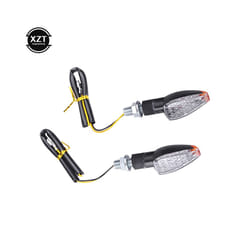 1 pair Universal 12V Flashing Turn Signals Motorcycle LED Lights Rear - Clear