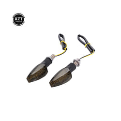 1 pair Universal 12V Flashing Turn Signals Motorcycle LED Lights Rear - Black