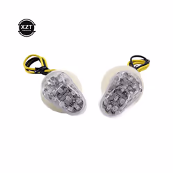2pcs Motorcycle Turn Signals LED Indicator Flashing Photoflash Lights - A