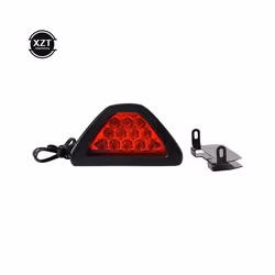 Brake Lights Universal F1 Style DRL Red 12 LED Rear Tail Stop Brake Light - Red