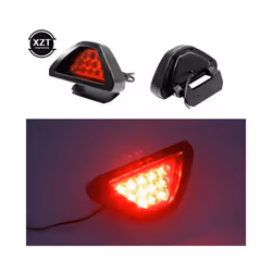 Brake Lights Universal F1 Style DRL Red 12 LED Rear Tail Stop Brake Light - Red