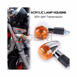 Motorcycle Turn Signal Indicator Light Blinker Lamp Bulb Turn light For - 2PCS