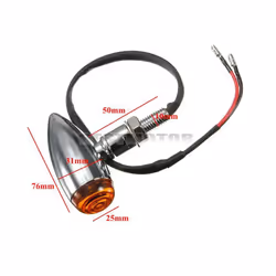 1 Pair 12V 13 LED  Motorcycle Bullet Turn Signal Indicator Light Lamp - Black