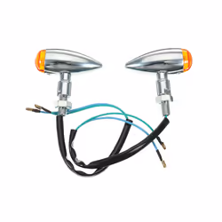 1 Pair 12V 13 LED Motorcycle Bullet Turn Signal Indicator Light Lamp - Chrome
