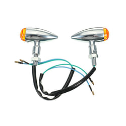 1 Pair 12V 13 LED  Motorcycle Bullet Turn Signal Indicator Light Lamp - Chrome