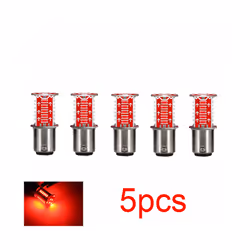 Motorcycle Brake Light LED Bulb Flasher 12V Flashing Turn Indicator Brake - 5pcs red