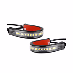 Universal LED Motorcycle Turn Signal Light & DRL Amber White Moto Flasher - 2Pcs