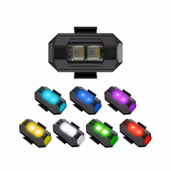MINI Motorcycle Tail Warning Light Drone Strobe Light Laser Fog Lamps - 7 colors