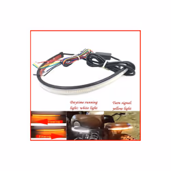 20CM 30CM 45CM 60CM Motorcycle Turn Signal Light Strip Moto Sequential - 30cmwhite and yellow