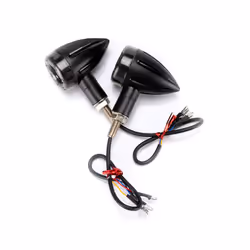 2Pcs Motorcycle Bullet Taillight LED Daytime Running Lamp Motorbike Turn - 2 Pcs