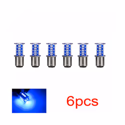 Motorcycle Brake Light LED Bulb Flasher 12V Flashing Turn Indicator Brake - 6pcs blue