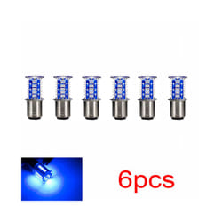 Motorcycle Brake Light LED Bulb Flasher 12V Flashing Turn Indicator Brake - 6pcs blue