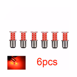 Motorcycle Brake Light LED Bulb Flasher 12V Flashing Turn Indicator Brake - 6pcs red