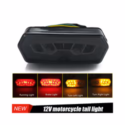 Motorcycle LED Taillight Rear Tail Turn Signal Brake Lamp Light Stop signals - 1 x Tail Light