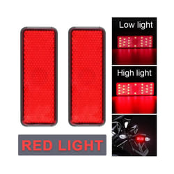 2pcs Motorcycle 24 LED Tail Light Electric Vehicle Rear Lamp Reflector - Red