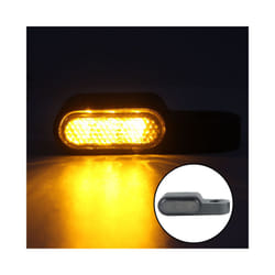 Waterproof Mini Size 12v Motorcycle Handlebar Indicators LED Turn Signals - Black
