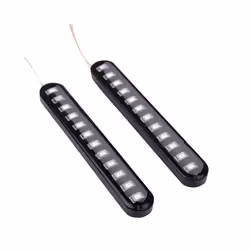 2PCS Turn Signals Led Strip Motorcycle Flowing Water Tail Brake Lights - WHITE