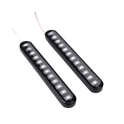 2PCS Turn Signals Led Strip Motorcycle Flowing Water Tail Brake Lights - WHITE