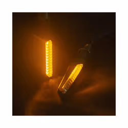 2pc Motorcycle LED Turn Signals Indicator 12V Sequential Amber Flasher - A