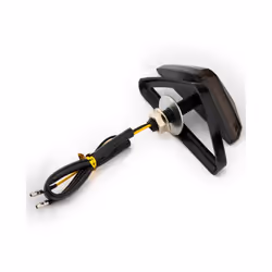 NEW Motorcycle LED Turning Signals Light Smoke Triangle Flush Mount Waterproof - black shell