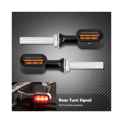Motorcycle E Mark LED Rear Mini Brake Turn Signal Light Indicator Run - Turn Signals Light