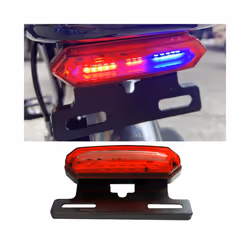 36/48V Red Blue Car Motorcycle Bicycles Strobe Brake Lamp LED Flash Stop - Red With Blue