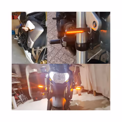 Motorcycle Turn Signal Lights Lamp Flashing Indicator Blinker Tail Light - 1 pair black